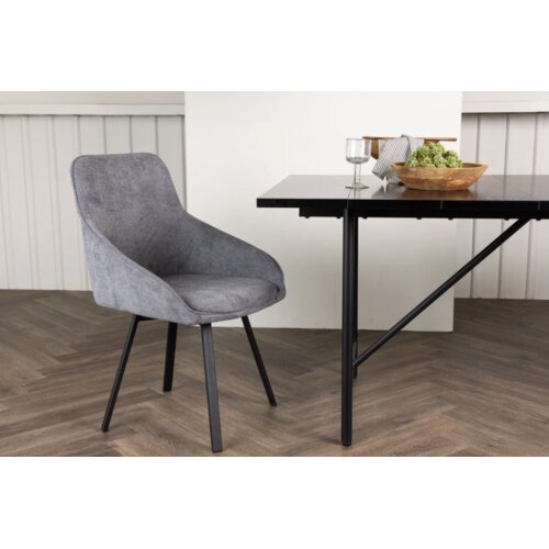 Venture Home Rosie blagovaonska stolica s rukohvatima, siva, set od 2 Slike