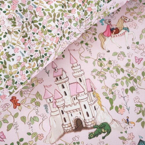 Belle &amp;amp; Boo Rožnata enojna bombažna otro&amp;scaron;ka posteljnina 135x200 cm Fairytale &amp;ndash; Slike