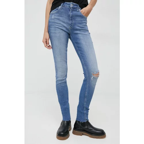 Calvin Klein Jeans Traperice Rise za žene, visoki struk