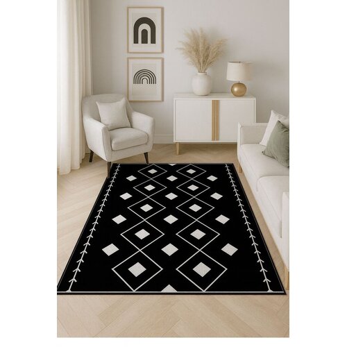Conceptum Hypnose tepih HM-CRP25-12, Pravougaoni, 120 x 180 cm, Crno-bijeli Cene