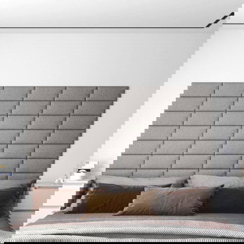 vidaXL Zidne ploče od tkanine 12 kom svjetlosive 30 x 15 cm 0,54 m² Cijene
