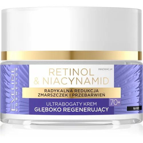 Eveline Cosmetics Retinol & Niacynamid noćna krema za dubinsku regeneraciju 70+ 50 ml