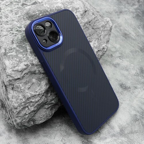  maska carbon magsafe za iphone 13/ plava Slike