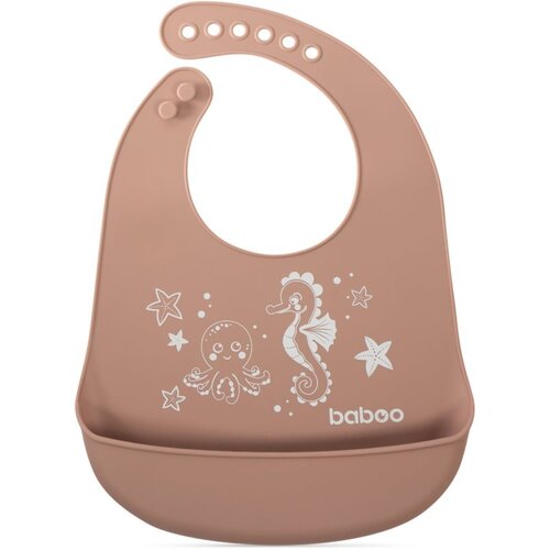 Baboo Silicone Bib podbradnik Au Naturale, 4m+ 1 kom Slike