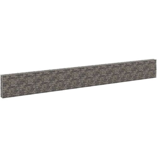 vidaXL Gabionska stena s pokrovi iz pocinkanega jekla 900x30x100 cm Cene