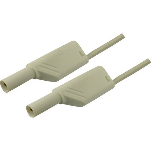 SKS Hirschmann 4 mm safety test lead\, 2x stackable plugs\, 2\,5 mm&sup2;\, 100 cm, (20423382) Cene