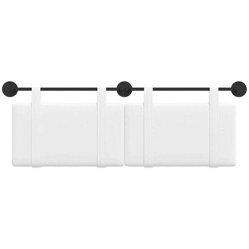  Držeće uzglavlje Zidne Bijeli 130 x 55 x 5 cm tkanina - Bijeli 120 cm bez LED svjetla Slike