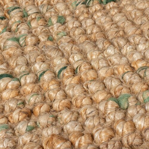 Flair Rugs Obojestranska ročno tkana preproga iz jute v naravni in zeleni barvi 200x290 cm Jute Boucle Green &amp;ndash; Slike
