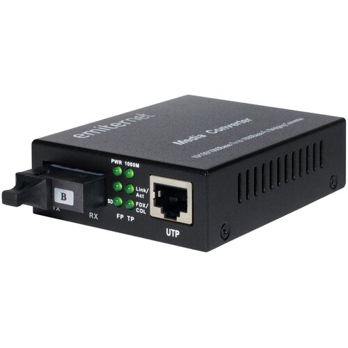 EMITER Emitter EM /1GB-ETH-1XSC-1550 Fiber optic converter WDM Ethernet 10 /100 /1000 Mbps RJ45 /1xSC SM 9 /125 (Tx 1550nm /Rx 1310nm) 20km Slike