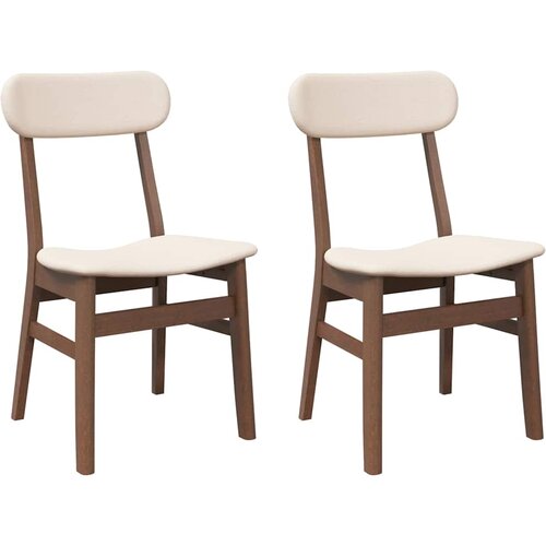 Maison Chic Jedilni stoli - Vzorci stoli z blazinami 2 kosa Brown Solid Wood Rubber A1486, (22031354) Cene