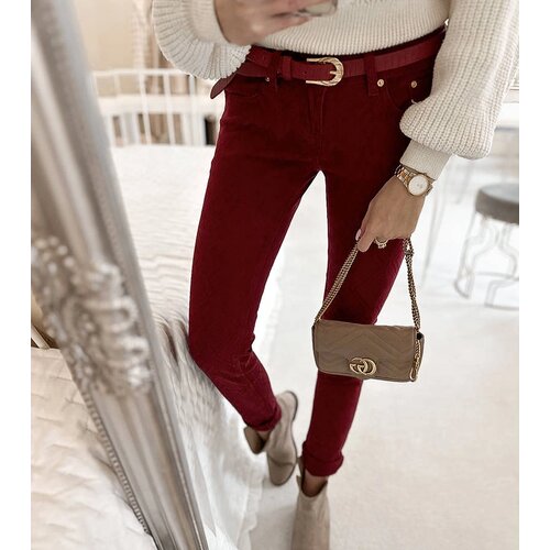 Gemre Burgundy fabric trousers Chevrette Cene