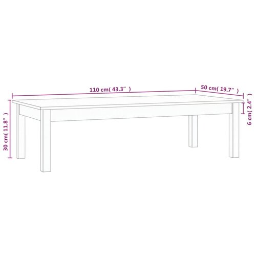  Stolić za kavu 110x50x30 cm od masivne borovine Slike