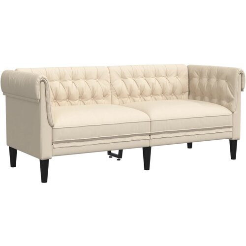 Maison Chic kavč - Sofa - Kanape dvosed chesterfield laneno platno, (21726482) Cene