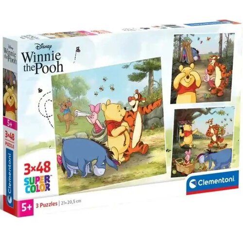 Clementoni Disney+Medvedek Pu 3x48-delna Supercolor sestavljanka - Cene
