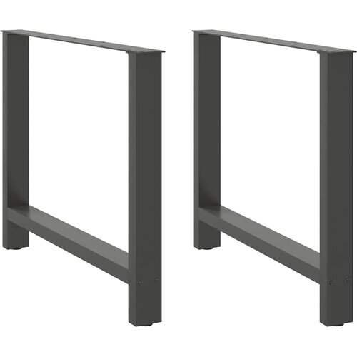 vidaXL Noge za jedilno mizo antracitne barve 2 kosa 90 x (72-73) cm jeklo, (22123899) Cene