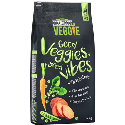 Greenwoods Veggie (slatki) krumpir s graškom, mrkvom i špinatom - 12 kg Cene