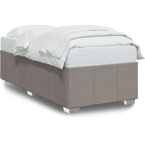 Maison Chic Posteljni okvir - Enojna postelja - Postelja za odrasle brez vzmetnice Taupe 80x200 cm Tkanina-J7654, (21773452) Cene