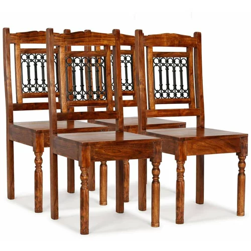  Blagovaonske stolice 4 kom od masivnog drva sa šišamom klasične