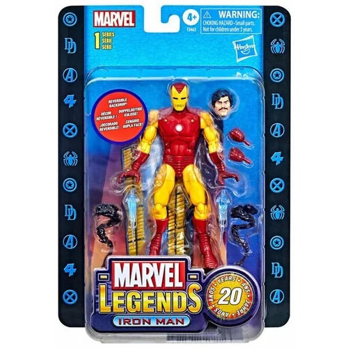Hasbro Marvel Legends Series 20th Anniversary Series 1 Iron Man 6-palčna akcijska figura, zbirateljska igrača, 9 dodatkov, večbarvna, F3463, (20838994)