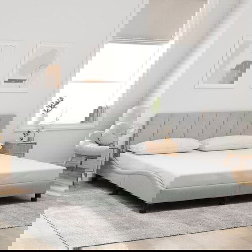 vidaXL Okvir za krevet bez madraca svjetlosivi 160 x 200 cm baršunasti Cene