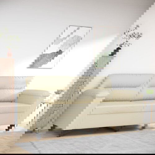vidaXL dvosed krem 140 cm umetno usnje Cene