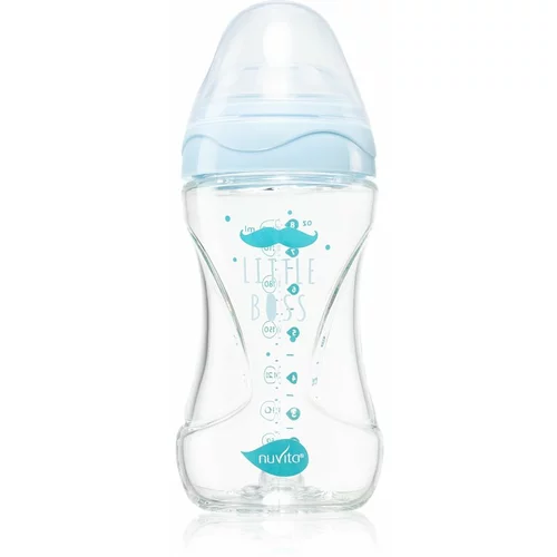 Nuvita Glass bottle Blue bočica za bebe 240 ml