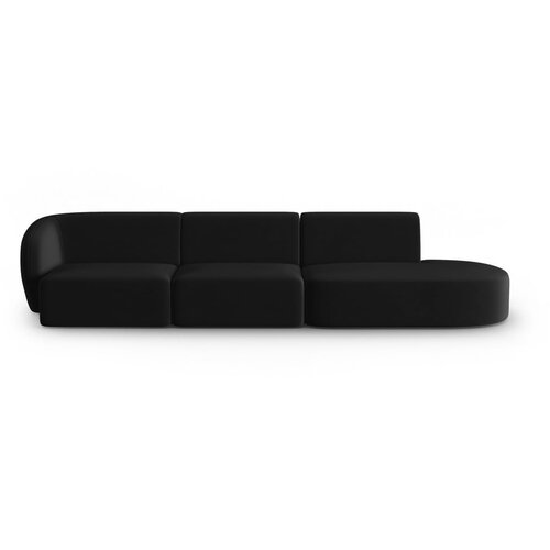 Milo Casa Črna žametna sedežna garnitura levi kot 311 cm Paolo &amp;ndash; Slike