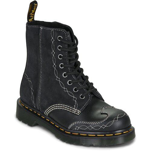 Dr. Martens Pol&scaron;kornji 1460 RODEO BLACK CLASSIC PULL UP+BRONX SUEDE Črna Cene