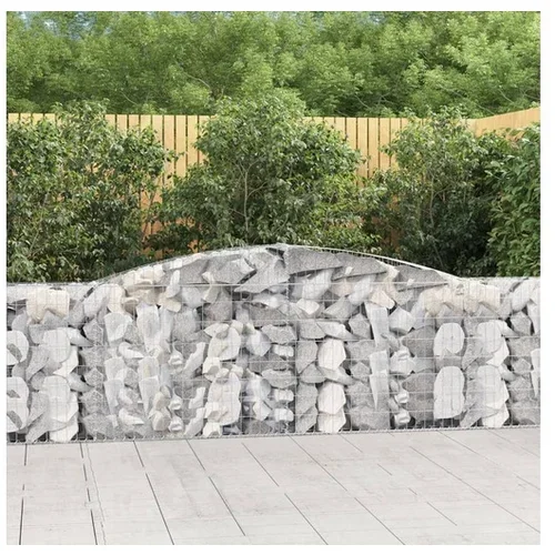  Obokane gabion košare 6 kosi 400x30x100/120 cm pocinkano železo