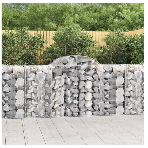 vidaXL Obokana gabionska kosara 25 kos 200x50x100/120cm cink Cene