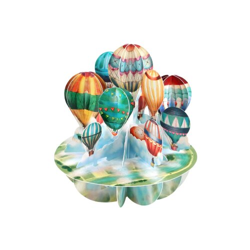 Santoro Pirouettes - Čestitka 3D - Pirouettes, Hot Air Balloons Slike