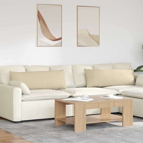 vidaXL Blazine za kavč 2 pcs krema 120 x 40 cm blago Cene