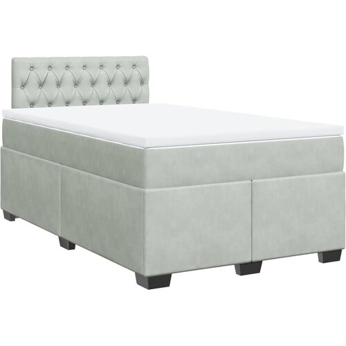 Box spring krevet s madracem svjetlosivi 120x200 cm bar&amp;scaron;unasti Slike
