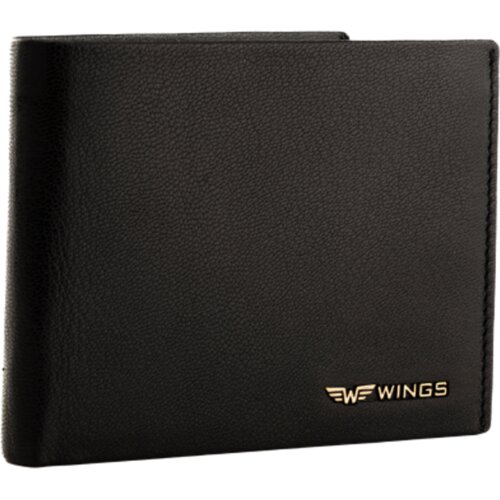WINGS Mu&amp;scaron;ki novčanik od prave kože crne boje Slike