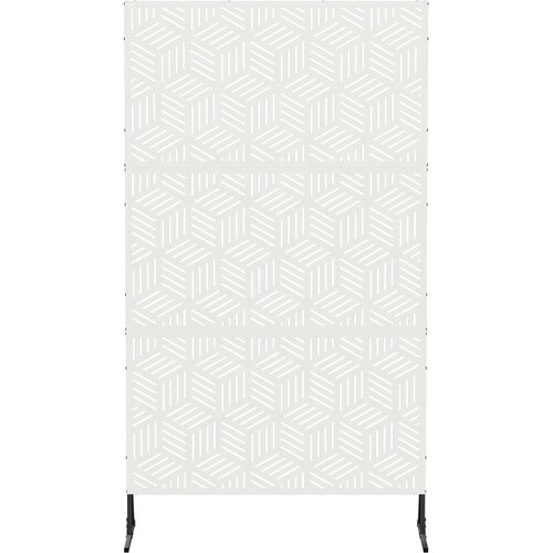  Zaslon za privatnost 100 x 50 x 180 cm Čelik Bijela Slike