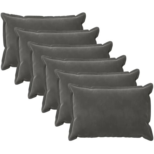  Presvlaka za jastuk 6 pcs HOUTEN Tamnosiva 40 x 60 cm Bar&amp;scaron;un - Tamnosiva 40 x 60 cm 6 Slike
