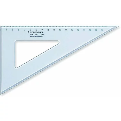 Staedtler trikotnik transparent, moder, 60/30 stopinj, 21 cm 567 21-60