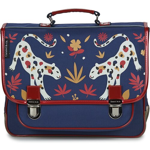 Caramel Cie &amp;Scaron;olska torba CARTABLE 38 CM FLOWER PANTHER Večbarvna Slike