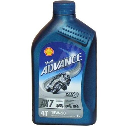 Shell olje za motorna kolesa Advance 4T AX7 15W-50, 1L Slike
