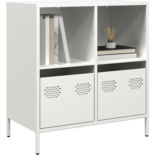 VidaXL Komoda bela 68x39x73,5 cm hladno valjano jeklo Slike