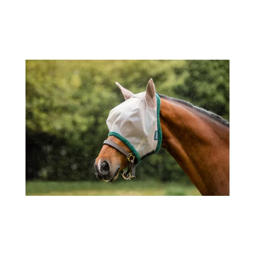 Horseware Ireland Maska proti mrčesu Amigo FlyMask "oatmeal/green" - Pony