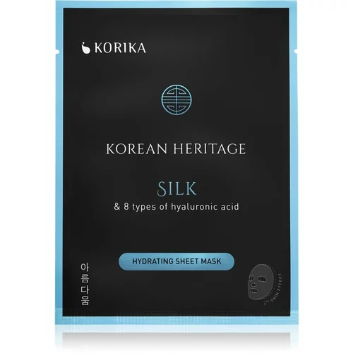 KORIKA Korean Heritage Silk & 8 Types of Hyaluronic Acid Hydrating Sheet Mask vlažilna tekstilna maska Silk Hydrating sheet mask
