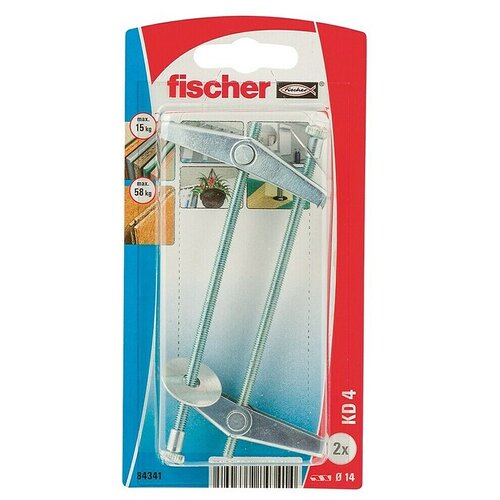 Fischer Vzmetni zgibni moznik KD4K (Dolžina zidnega vložka: 105 mm, 2 kos, Premer izvrtine: 14 mm) Cene