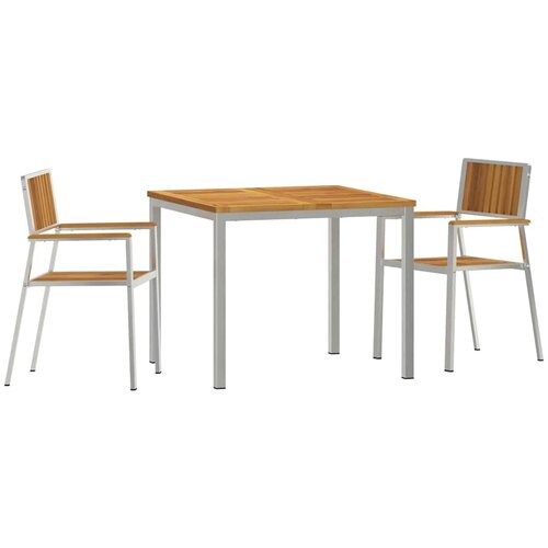  set za objedovanje 3 pcs Smeđa Čvrsto drvo akacije Slike