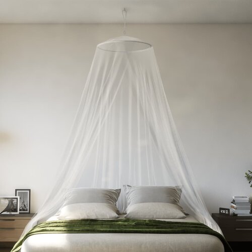 vidaXL Komarnik za posteljo 220 mreža bela 56x56x220 cm Cene
