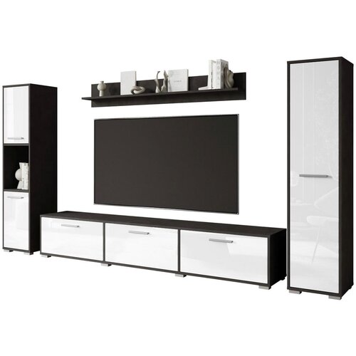 MID.YOU Dnevni Regal Bogota Xl, Antracit, Bela, 4-Delno Slike