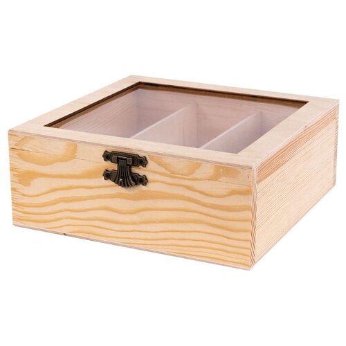  Drvena kutija s bravom i 3 pretinca ROSA TALENT 20x20x8 cm Cijene