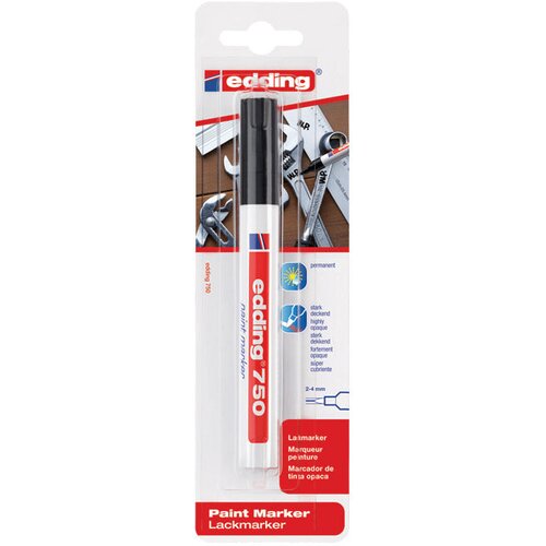 Marker PERMANENTNI SJAJNI LAKIRAJUĆI 2-4MM EDDING 750/1 CRNI BLISTER Cene
