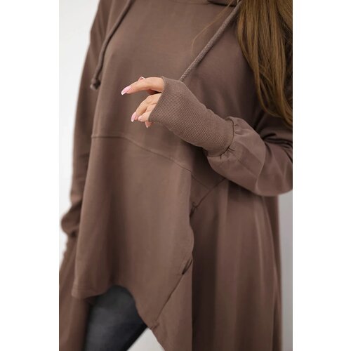 Kesi Blouse with flowing mocha at the bottom Cene
