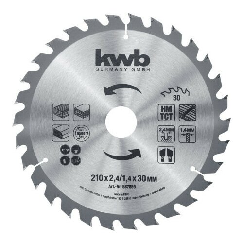 KWB rezni disk za cirkular 210x30 30Z, KRAFTIXX, HM, drvo/gipsakarton ( 49587859 ) Slike